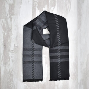 Κασκόλ pattern γκρι-μαύρο (82201008)