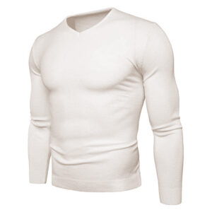Πλεκτό V-Neck Εκρού (30210008)