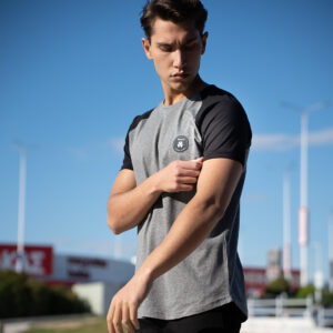 Ανδρικό T-shirt Topmen Γκρί με λεπτομέρεια στο μανίκι (12310013)