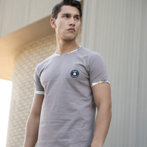 Ανδρικό T-shirt Topmen Μόκα με λεπτομέρειες (12310012)