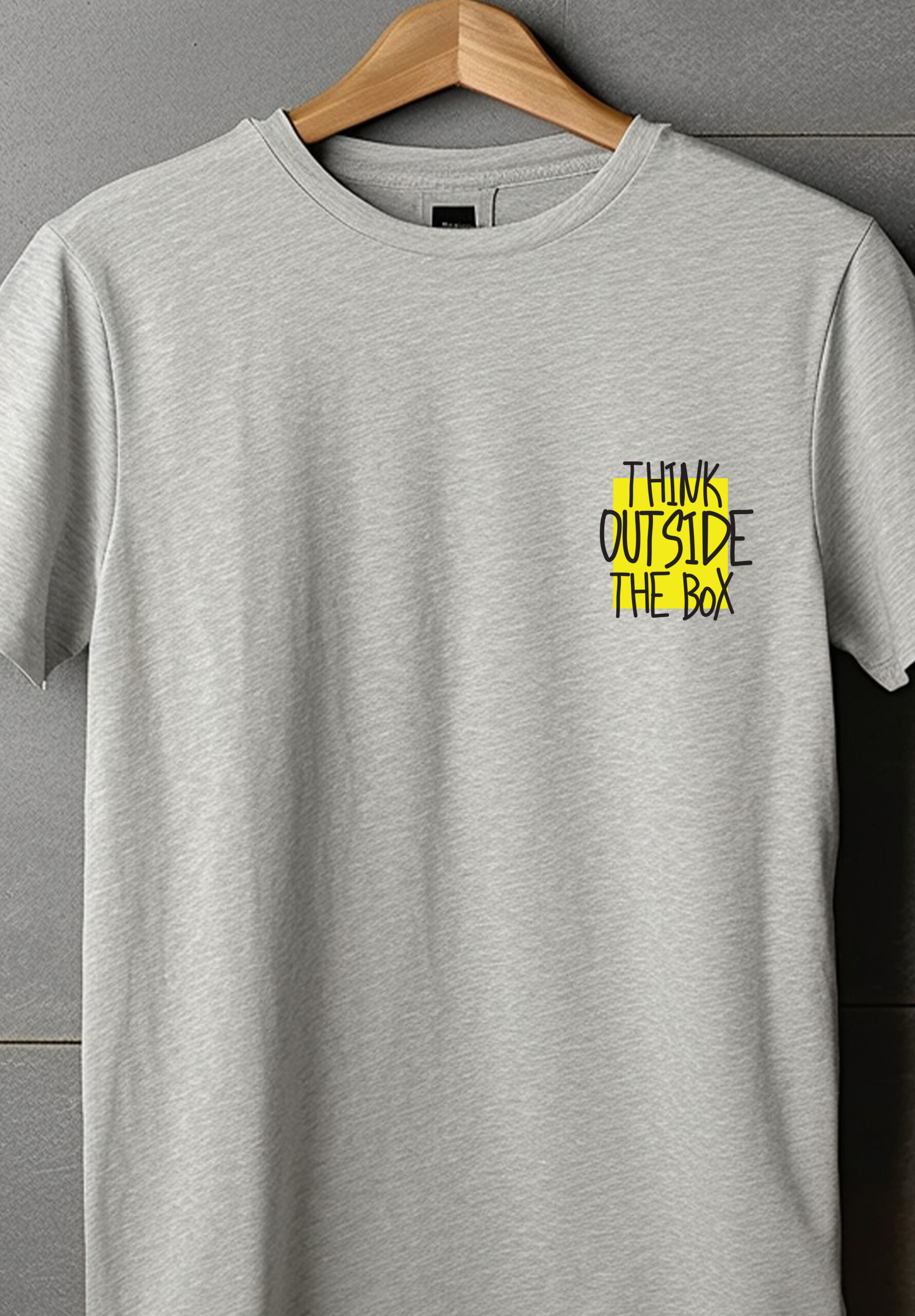 27 Ανδρικό T-shirt Topmen Γκρί Μελανζέ Με Τύπωμα Think Outside The box (12310076) - Image 1