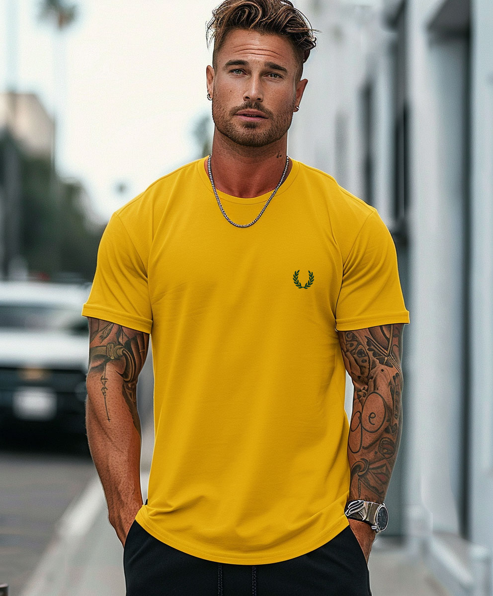 1 (1) Ανδρικό T-shirt Topmen Camel με τύπωμα (12410039) - Image 1