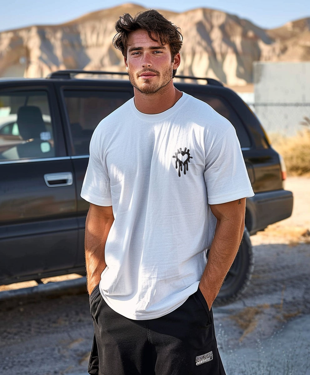 1 Ανδρικό T-shirt Topmen Λευκό με τύπωμα (12410017) - Image 1