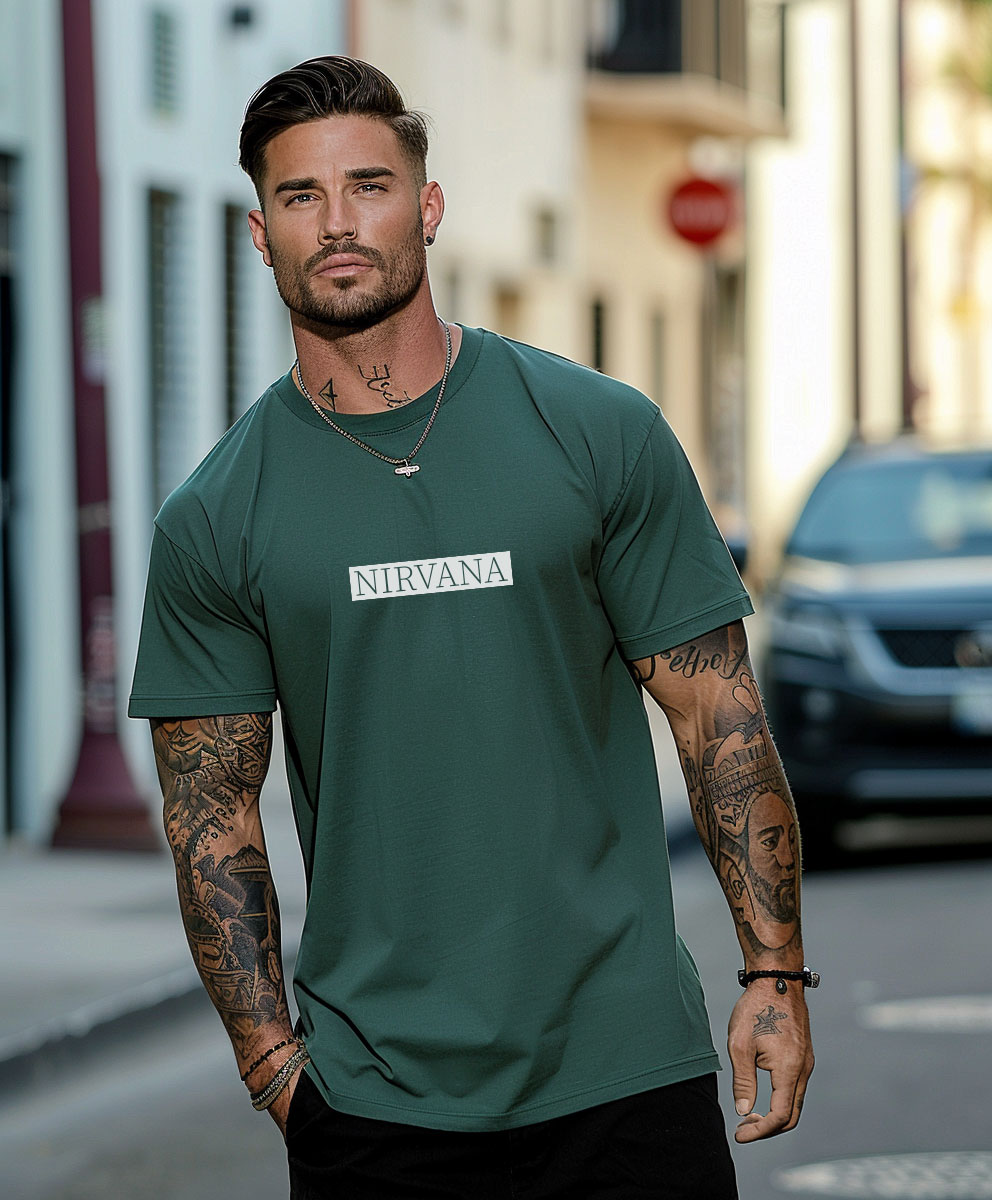 1 Ανδρικό T-shirt Topmen midegreen με τύπωμα (12410045) - Image 1