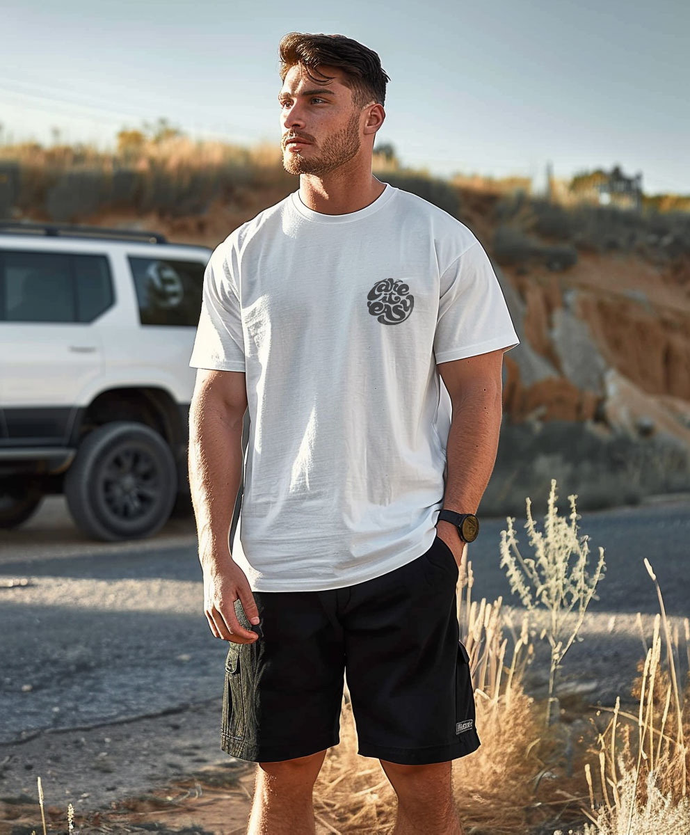 3 Ανδρικό T-shirt Topmen Λευκό με τύπωμα (12410019) - Image 1