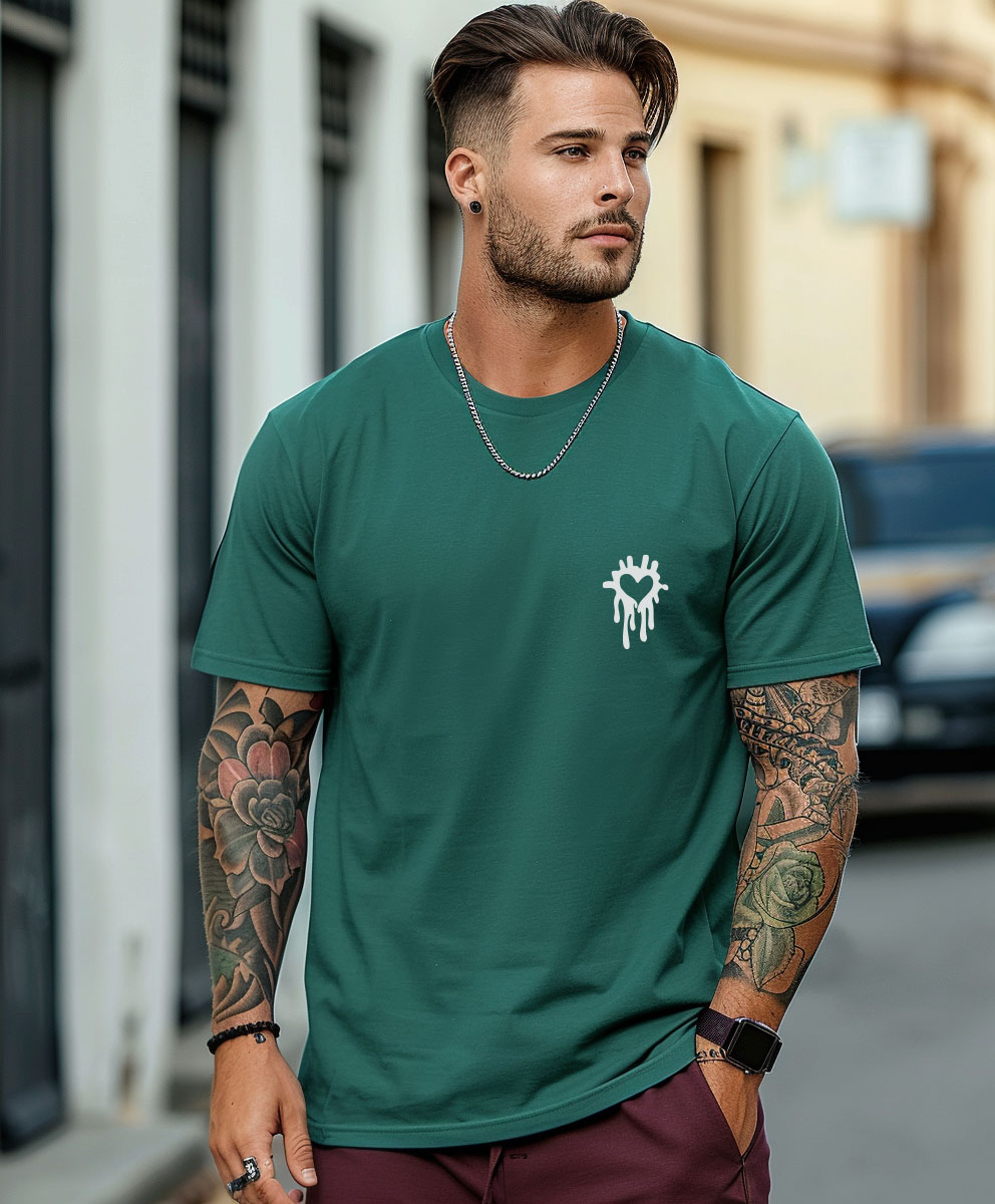 3 Ανδρικό T-shirt Topmen midegreen με τύπωμα (12410063) - Image 1