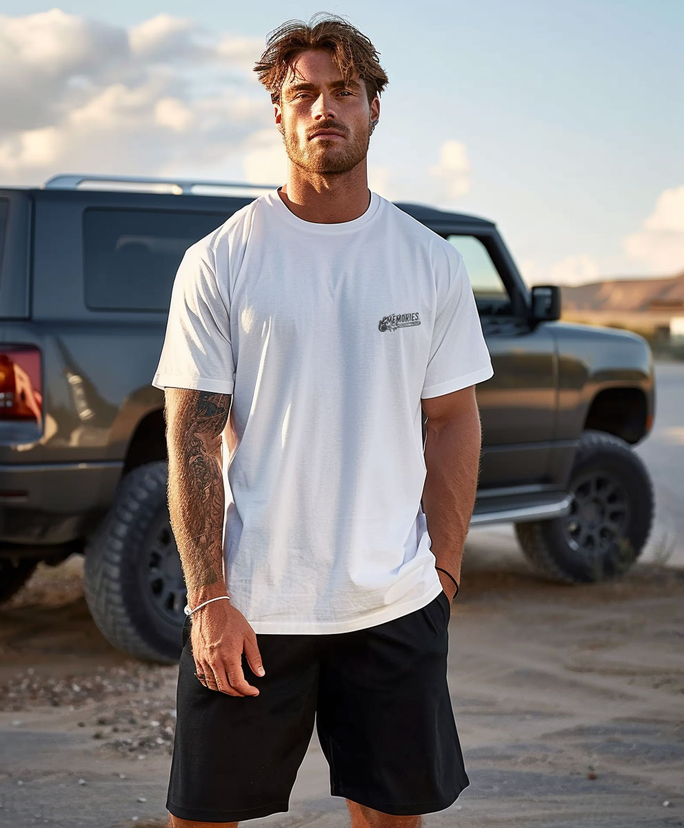 4 Ανδρικό T-shirt Topmen Λευκό με τύπωμα (12410018) - Image 1