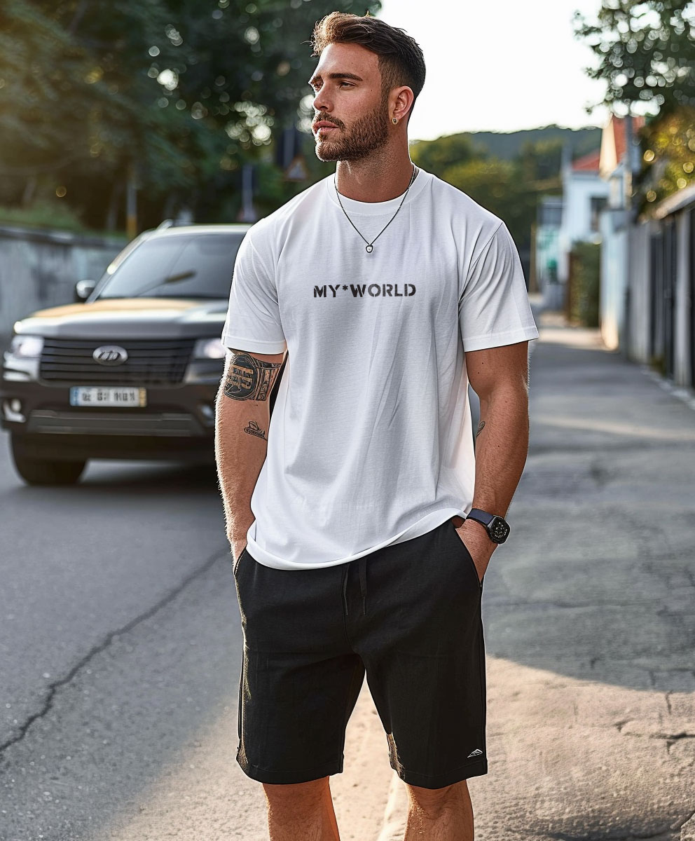 6 Ανδρικό T-shirt Topmen Λευκό με τύπωμα (12410022) - Image 1