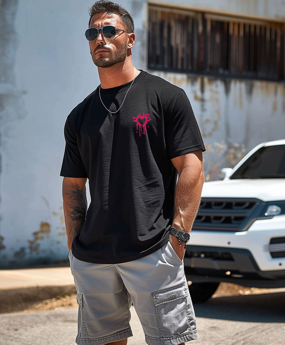 8 Ανδρικό T-shirt Topmen Μαύρο με τύπωμα (12410031) - Image 1