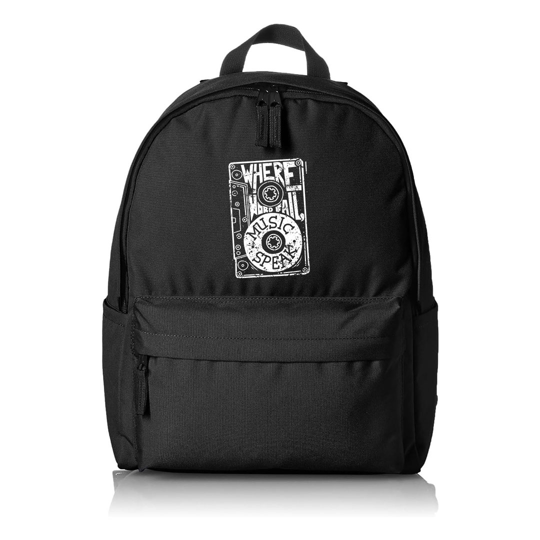 12 (1) Backpack Μαύρο με τύπωμα (88240012) - Image 1