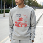 Φούτερ Γκρί με τύπωμα Tokyo (51250003)