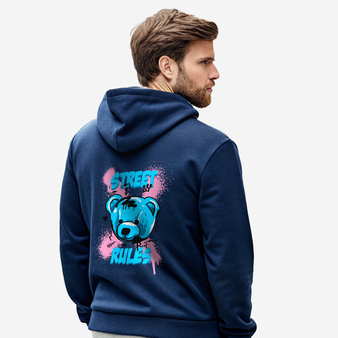 51250014.back Φούτερ Navy με τύπωμα Street Rules (51250014) - Image 1