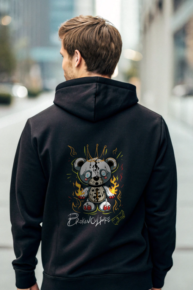 Φούτερ Μαύρο με τύπωμα Broken Culture (51250019)
